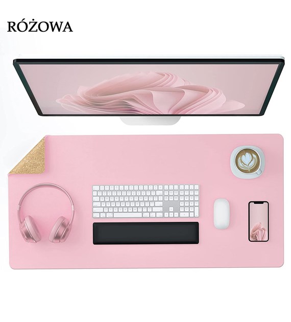 Wooden desk mat 80*40 Pink