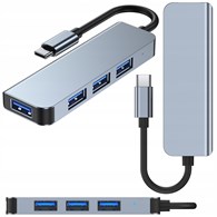 Adapter model 4 4x USB HUB typ C Thunderbolt 3