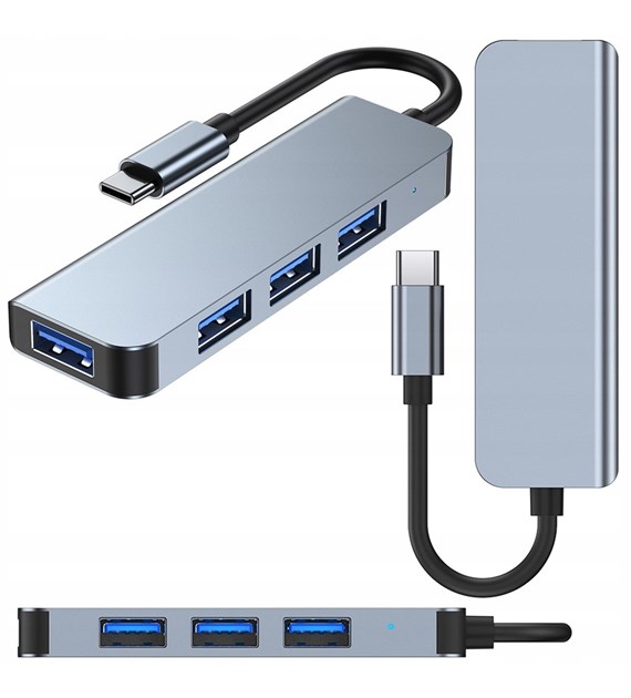 Adapter model 4 4x USB HUB typ C Thunderbolt 3