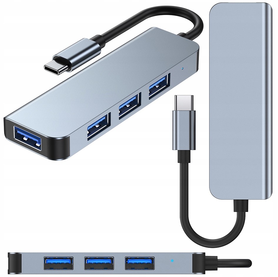 Adapter model 4 4x USB HUB typ C Thunderbolt 3