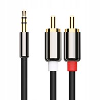 AUX Audio Mini Jack 3.5 mm 2x RCA Chinch Kabel 1m