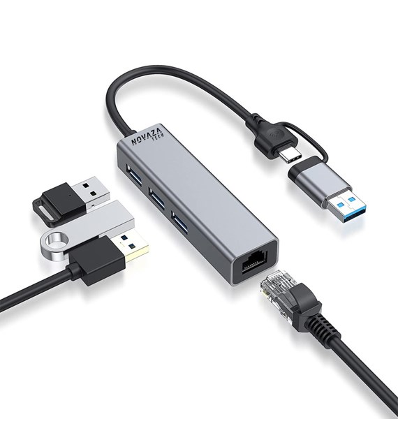 USB typ C 3.0 Thunderbolt 3 Ethernet Gigabit RJ45